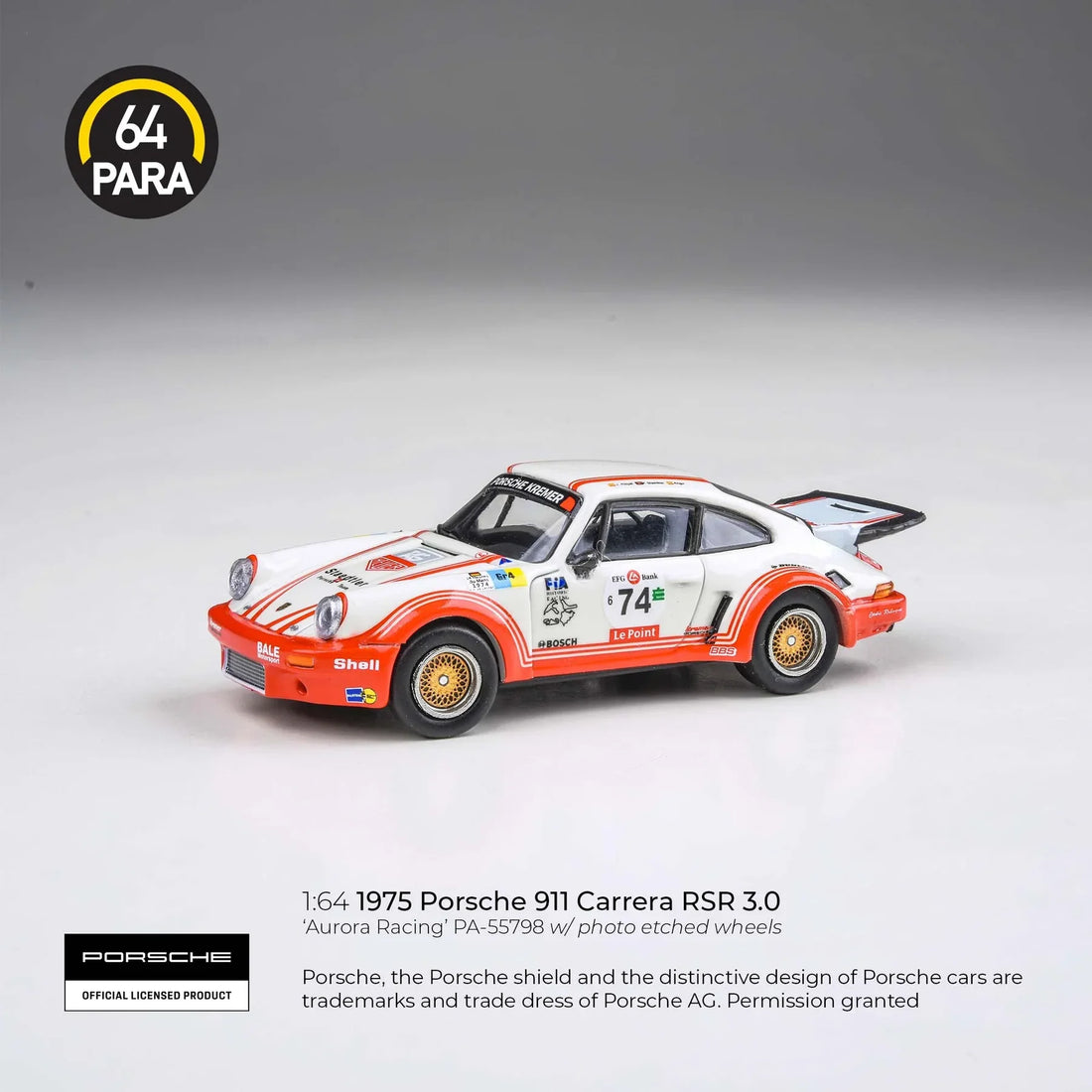 PARA64 Porsche 911 Carrera RSR 3.0 Aurora Racing – 1:64 Scale Diecast Model