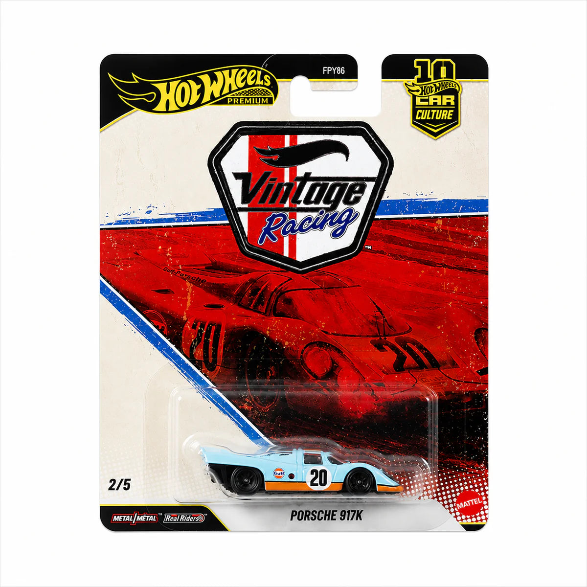 Imported Hot Wheels Premium Vintage Racing Complete Set of 5 – 1:64 Scale Die-Cast Collection