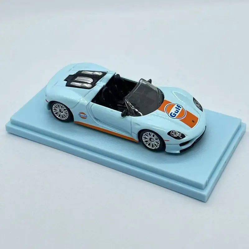 CCA Porsche 918 Spyder Gulf Edition (Acrylic Display Case) – 1:64 Scale Diecast Model