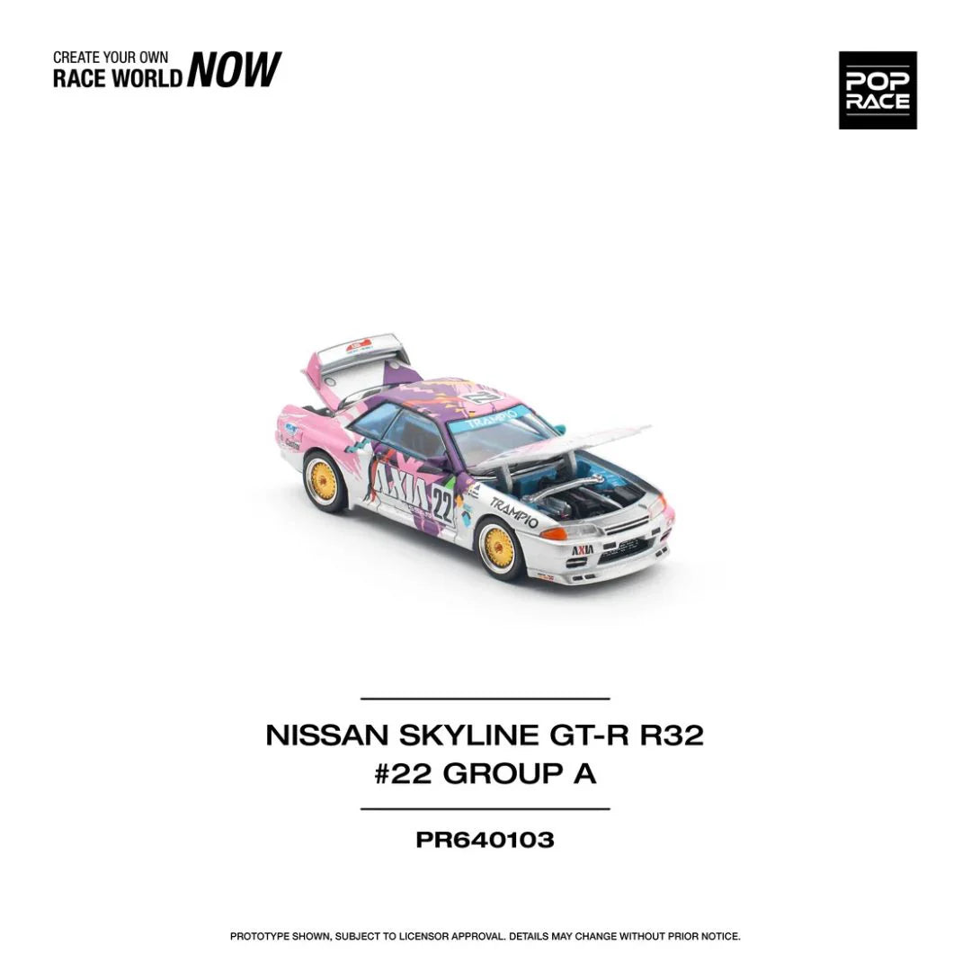 POP RACE Nissan Skyline GT-R R32 Group A PR64-103 – 1:64 Scale Diecast Model