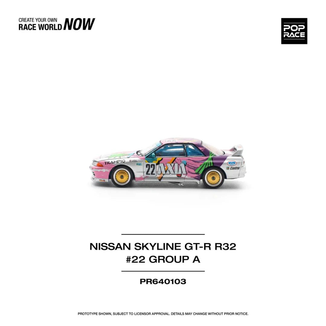 POP RACE Nissan Skyline GT-R R32 Group A PR64-103 – 1:64 Scale Diecast Model
