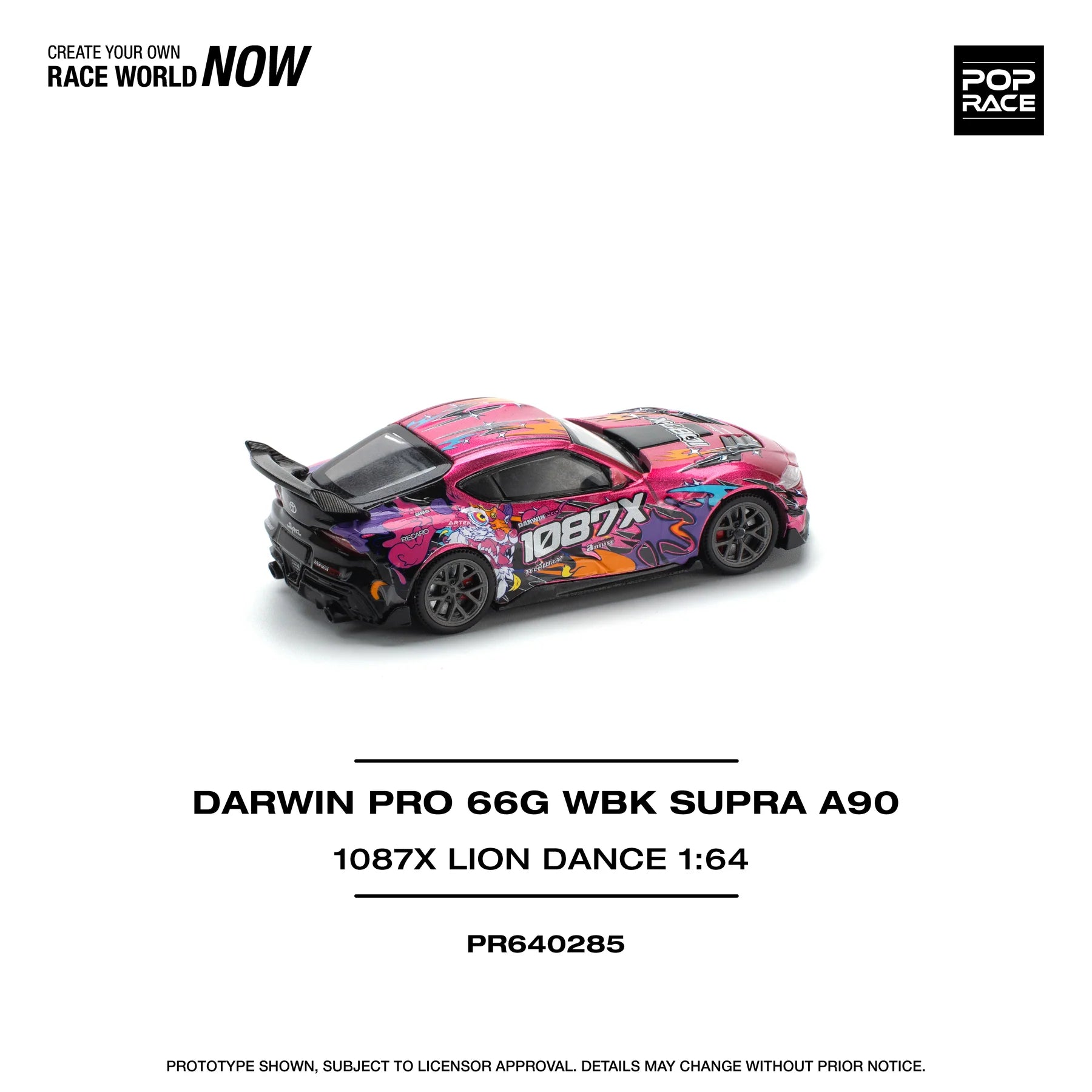 POP RACE PR64-285 DarwinPro 66G WBK Supra – 1:64 Scale Diecast Model