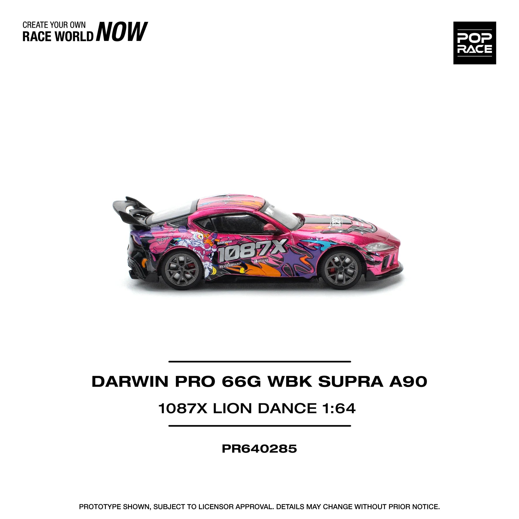 POP RACE PR64-285 DarwinPro 66G WBK Supra – 1:64 Scale Diecast Model