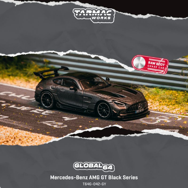 Tarmac Works Mercedes-Benz AMG GT Black Series Grey – 1:64 Scale Premium Die-Cast Model