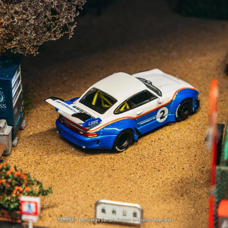 Tarmac Works RWB 993 Liberty Walk White/Blue – 1:64 Scale Diecast Model
