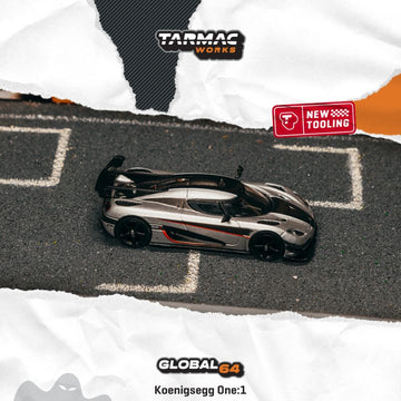 Tarmac Works Koenigsegg One:1 Silver – 1:64 Scale Premium Die-Cast Model