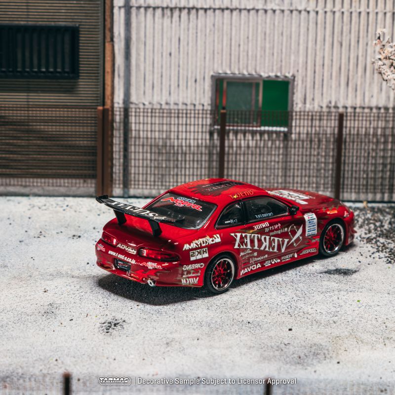 Tarmac Works Vertex Ridge TE3005 Soarer Red – 1:64 Scale Premium Die-Cast Model)