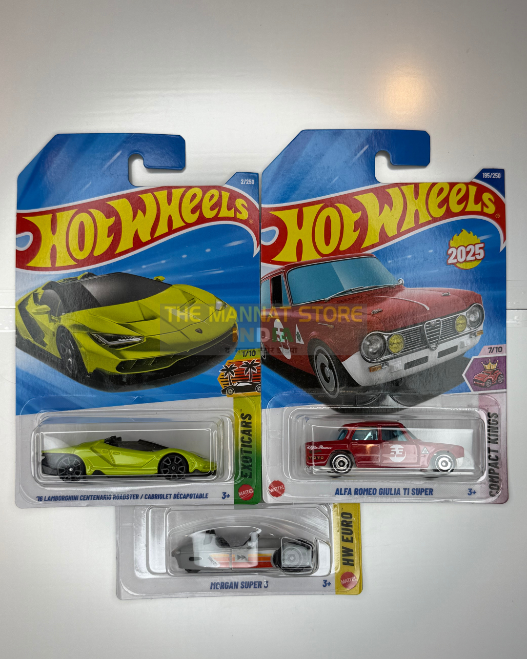 Hot Wheels Imported Lamborghini Centenario Roadster Set of 3 – 1:64 Scale Die-Cast Cars