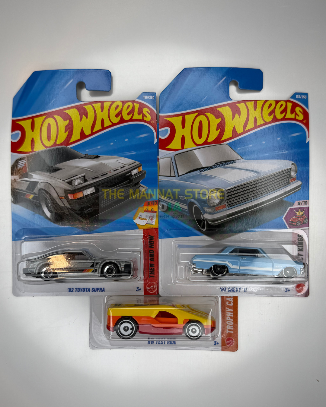 Hot Wheels 2026 Indian Case Set – '82 Toyota Supra, '63 Chevy II + 1 Fantasy Casting | 1:64 Scale Die-Cast Models