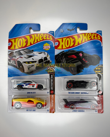 Hot Wheels 2026 Indian Case Set – BMW M4 GT3, The Dark Knight Batmobile + 2 Fantasy Castings | 1:64 Scale Die-Cast Models