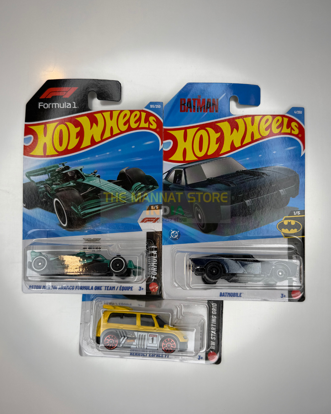 Hot Wheels 2026 Indian Case Set – Aston Martin Aramco Formula One Team, Batmobile + 1 Fantasy Casting | 1:64 Scale Die-Cast Models