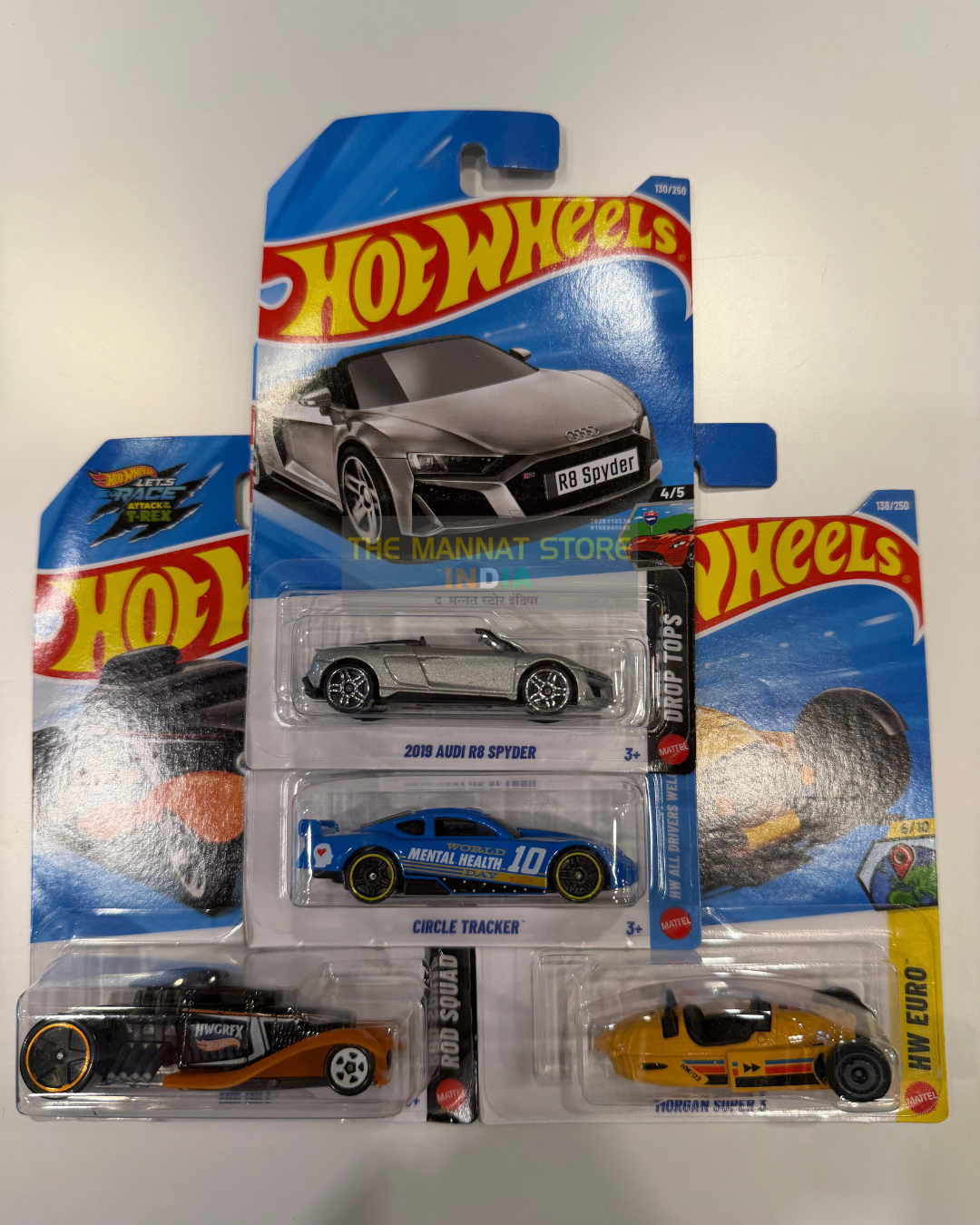 Hot Wheels 2026 P Case Set – 2019 Audi R8 Spyder + 3 Fantasy Castings | 1:64 Scale Die-Cast Set