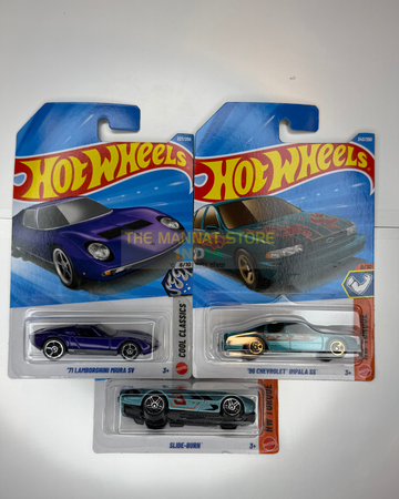 Hot Wheels 2026 N Case Set – '71 Lamborghini Miura SV, '96 Chevrolet Impala SS + 1 Fantasy Casting | 1:64 Scale Die-Cast Models