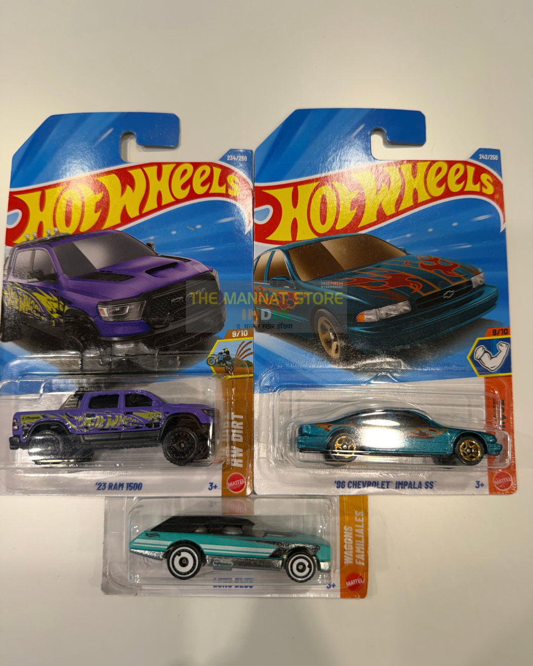 Hot Wheels 2026 P Case Set – '23 Ram 1500, '96 Chevrolet Impala SS + 1 Fantasy Casting | 1:64 Scale Die-Cast Set