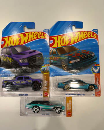 Hot Wheels 2026 P Case Set – '23 Ram 1500, '96 Chevrolet Impala SS + 1 Fantasy Casting | 1:64 Scale Die-Cast Set