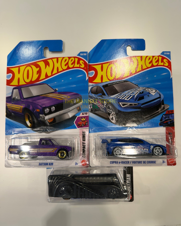 Hot Wheels 2026 P Case Set – Datsun 620, Cupra e-Racer + 1 Fantasy Casting | 1:64 Scale Die-Cast Set