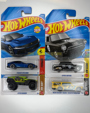 Hot Wheels 2026 M Case Set – Ferrari 12Cilindri + 3 Fantasy Castings