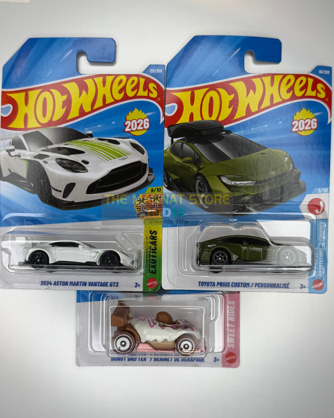 Hot Wheels 2026 M Case Set – 2024 Aston Martin Vantage GT3, Toyota Prius Custom + 1 Fantasy Casting