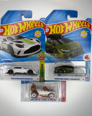 Hot Wheels 2026 M Case Set – 2024 Aston Martin Vantage GT3, Toyota Prius Custom + 1 Fantasy Casting