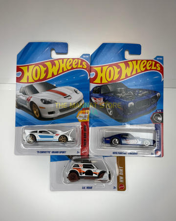 Hot Wheels 2026 K Case Set of 3 – '71 Corvette Grand Sport, 1970 Pontiac Firebird + 1 Fantasy Car