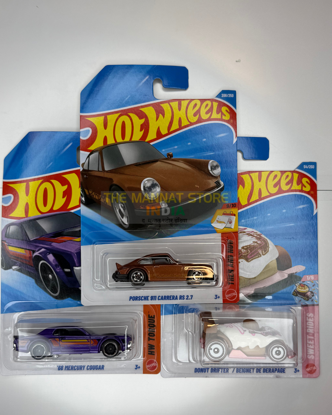 Hot Wheels 2026 N Case Set – Porsche 911 Carrera RS 2.7, '68 Mercury Cougar + 1 Fantasy Casting | 1:64 Scale Die-Cast Models