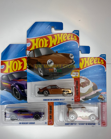 Hot Wheels 2026 N Case Set – Porsche 911 Carrera RS 2.7, '68 Mercury Cougar + 1 Fantasy Casting | 1:64 Scale Die-Cast Models