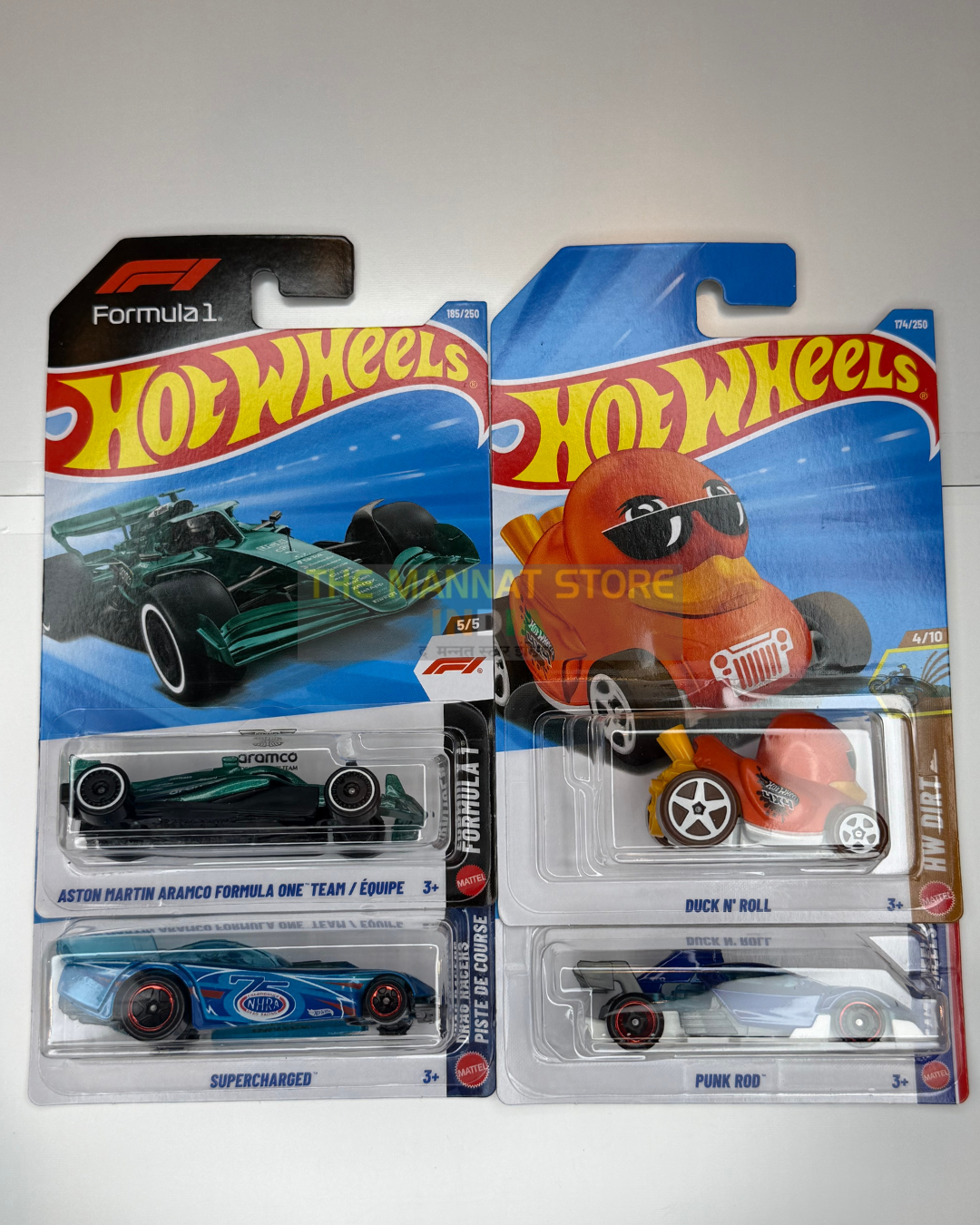 Hot Wheels 2026 K Case Set of 4 – Aston Martin Aramco Formula One Team + 3 Fantasy Cars