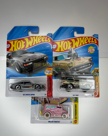 Hot Wheels 2026 K Case Set of 3 – '82 Toyota Supra + 2 Fantasy Cars