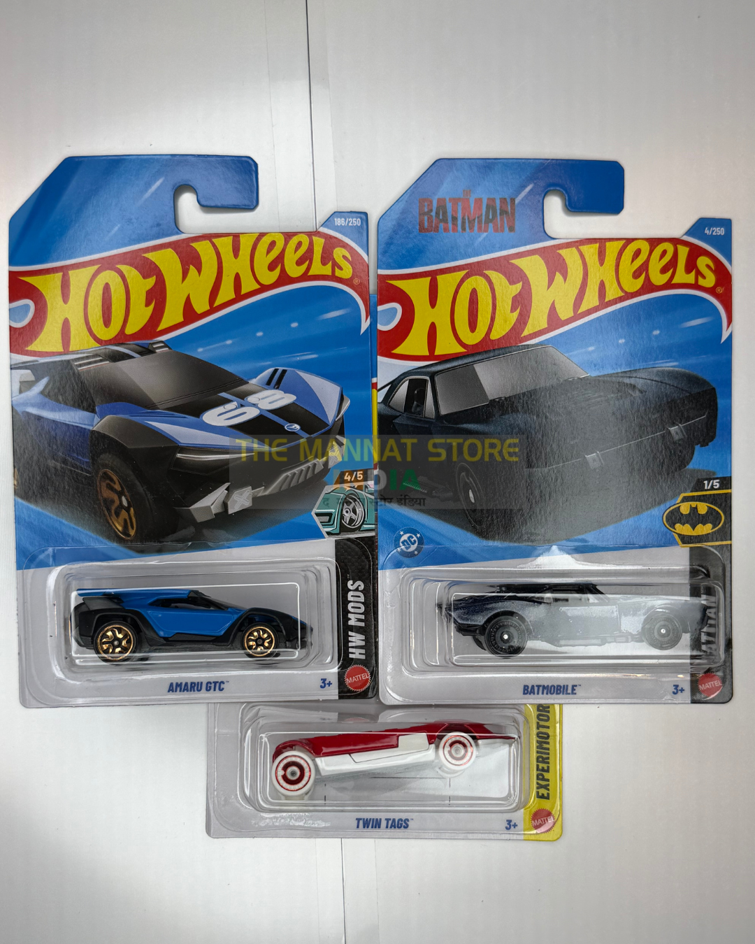 Hot Wheels 2026 J Case Set of 3 – Amaru GTC Treasure Hunt, Batmobile + 1 Fantasy Car