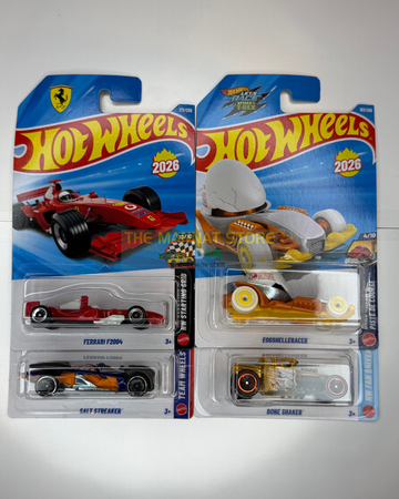 Hot Wheels 2026 N Case Set – Ferrari F2004 + 3 Fantasy Castings | 1:64 Scale Die-Cast Models