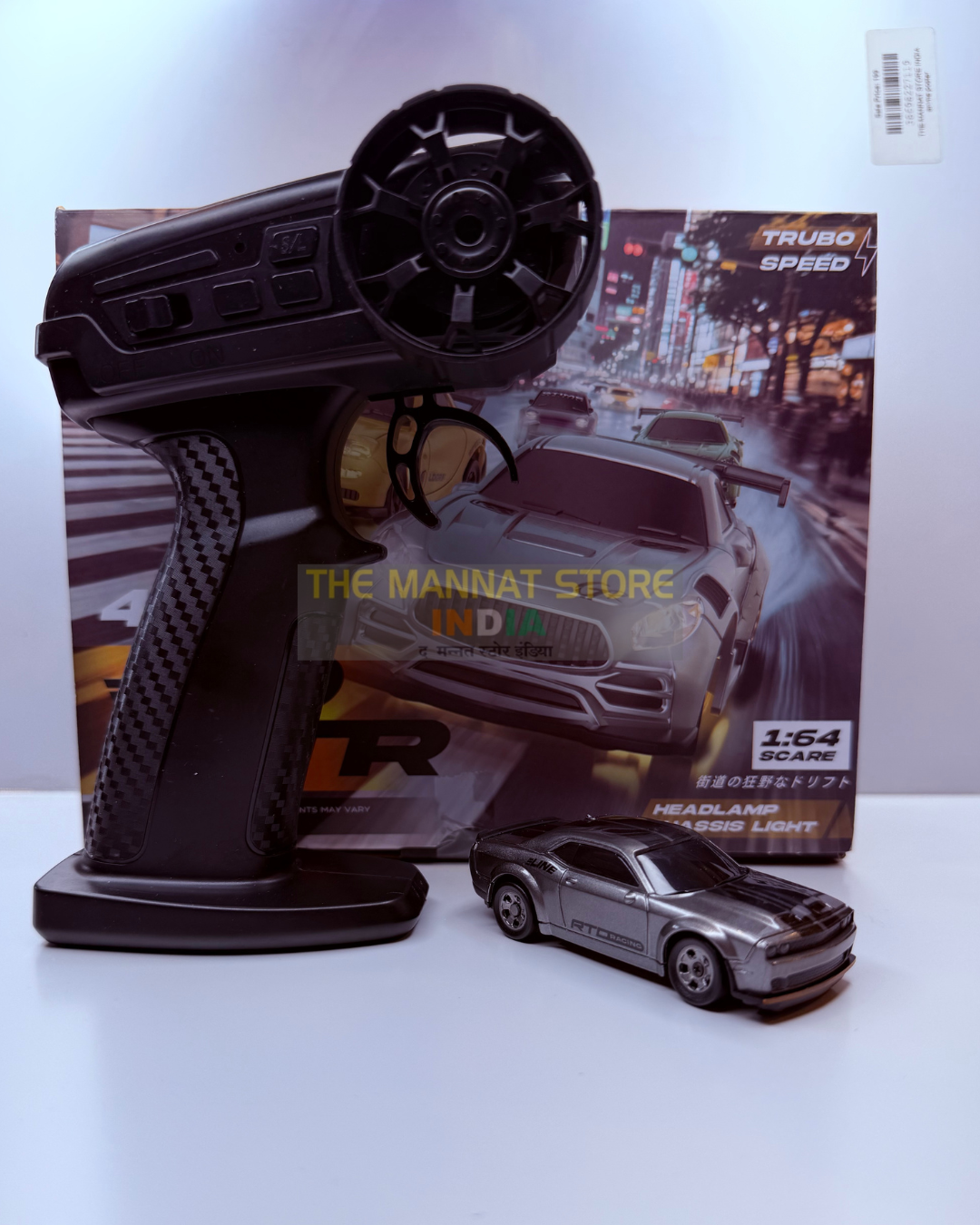 1:64 Scale RC Drift Car with LED Lights & Type-C Charging – 2.4GHz Remote Control Car