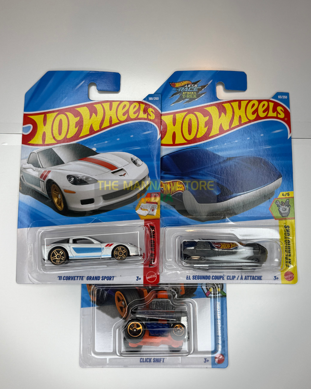Hot WheHot Wheels 2026 K Case Set of 3 – Corvette Grand Sport, El Segundo Coupé Clip & 1 Fantasy Car