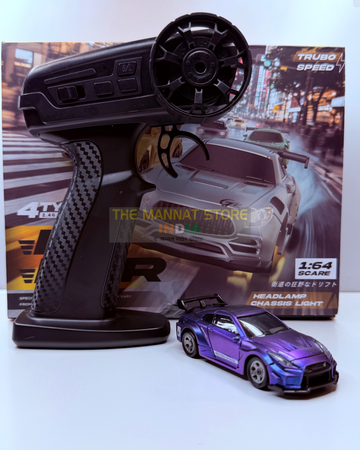 1:64 Scale RC Drift Car with LED Lights & Type-C Charging – 2.4GHz Remote Control Car