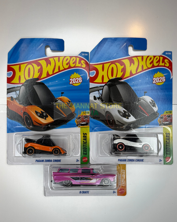 Hot Wheels Imported Pagani Zonda Cinque Set of 3 – 1:64 Scale Die-Cast Cars