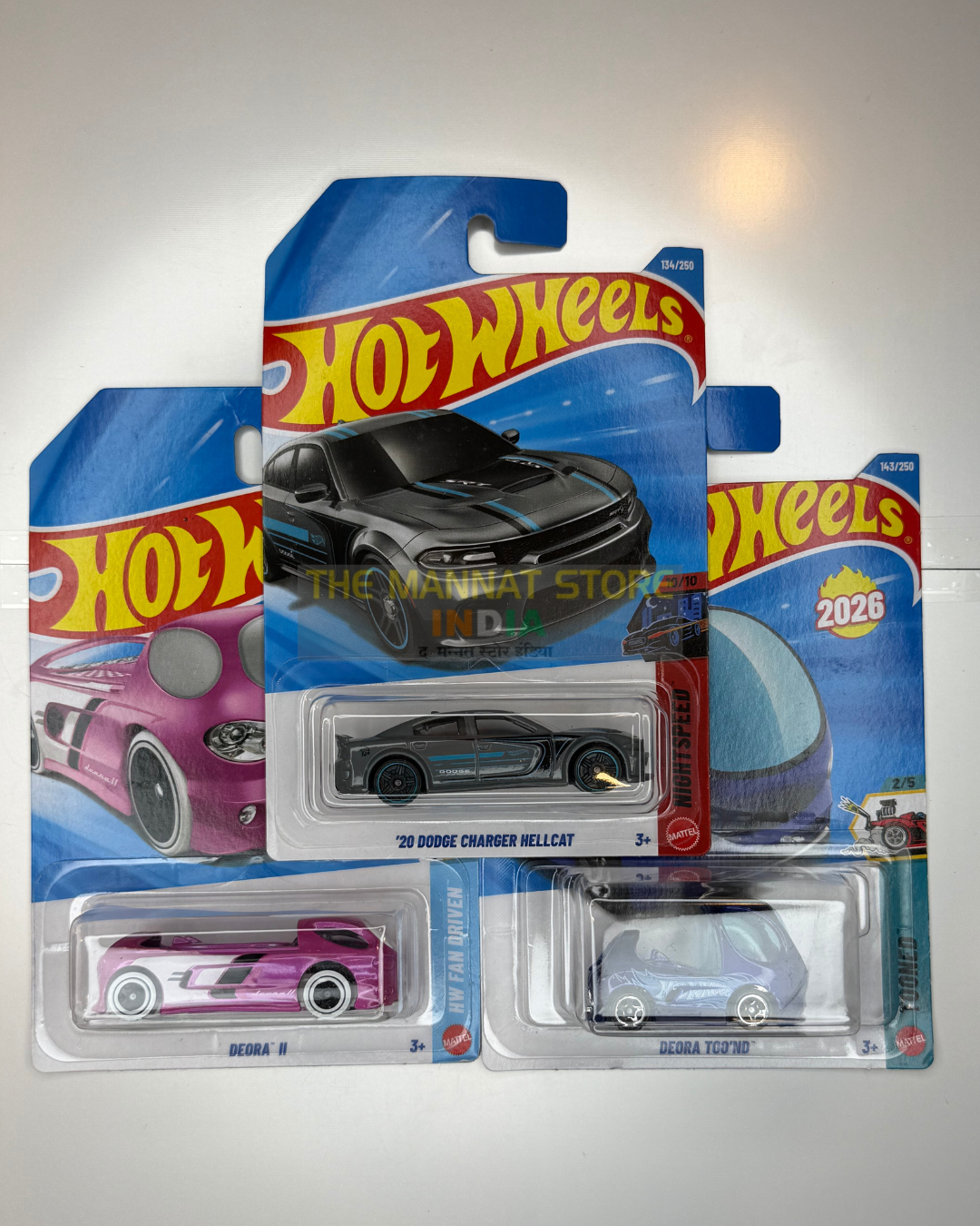 Hot Wheels Imported 2020 Dodge Charger Hellcat Set of 3 – 1:64 Scale Die-Cast Cars