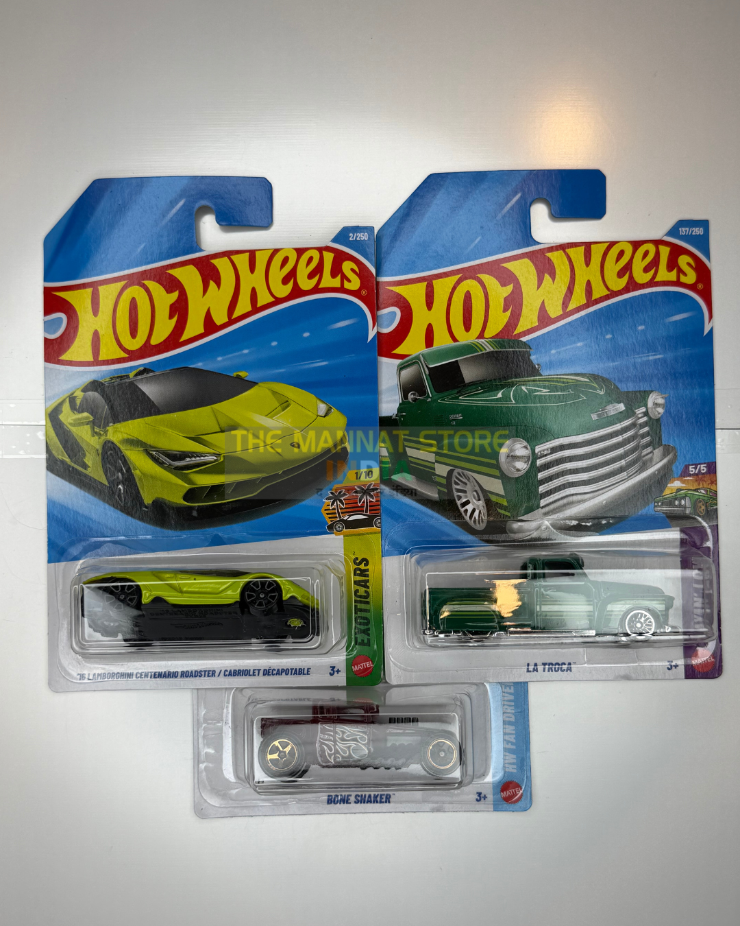 Hot Wheels Imported Lamborghini Centenario Roadster Set of 3 – 1:64 Scale Die-Cast Cars
