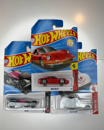Hot Wheels Imported Ferrari Dino 206 GT Set of 3 – 1:64 Scale Die-Cast Cars
