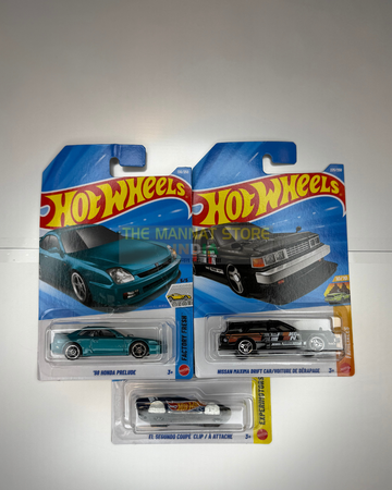 Hot Wheels 2026 L Case '98 Honda Prelude & Nissan Maxima Drift Car Set of 3 – Imported 1:64 Scale Die-Cast Cars