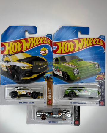 Hot Wheels 2026 N Case Set – 2019 Audi TT Safari, '76 Chevy Chevette + 1 Fantasy Casting | 1:64 Scale Die-Cast Models