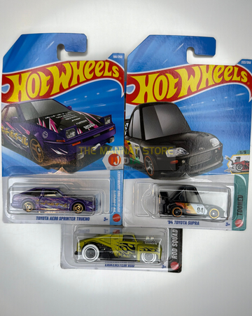 Hot Wheels 2026 Indian Case Set – Toyota AE86 Sprinter Trueno, '94 Toyota Supra + 1 Fantasy Casting | 1:64 Scale Die-Cast Models