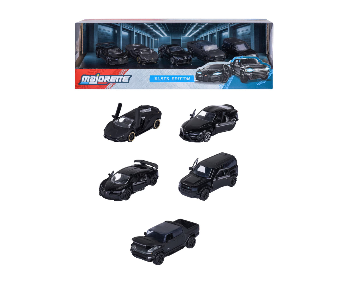 Majorette Black Edition 5-Piece Giftpack | Die-Cast Model Car Set