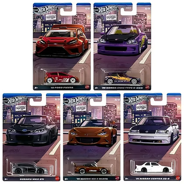 Hot Wheels 2026 Imported Silver Series Compact Kings – Complete Set of 5 | 1:64 Scale Die-Cast Cars