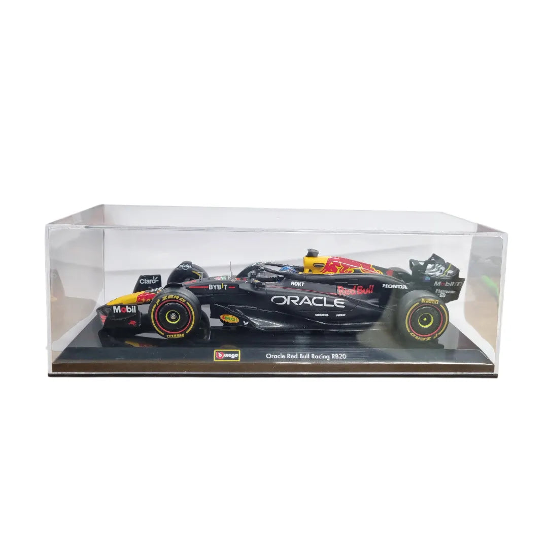 Bburago 2024 Oracle Red Bull Racing RB20 #1 Max Verstappen (With Plex Case) – 1:24 Scale Die-Cast Model