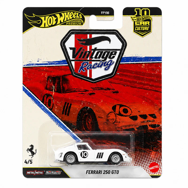 Imported Hot Wheels Premium Vintage Racing Complete Set of 5 – 1:64 Scale Die-Cast Collection