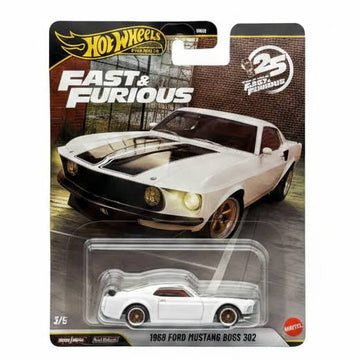 Hot Wheels Premium Fast & Furious 1969 Ford Mustang Boss 302 – Metal/Metal | Real Riders | 1:64 Scale Die-Cast Model