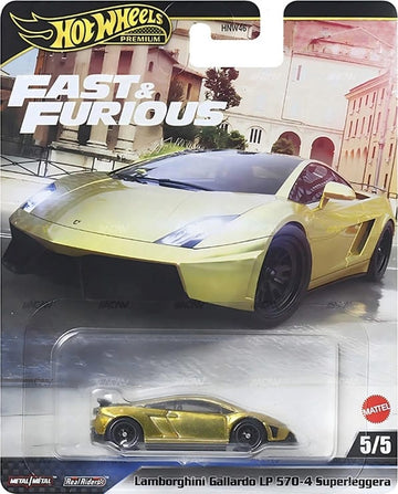 Hot Wheels Fast & Furious: Tokyo Drift 5/5 Lamborghini Gallardo LP 570-4 Superleggera Gold – 1:64 Scale Die-Cast Model