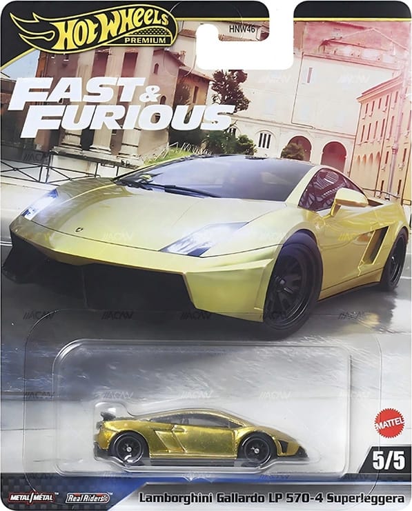 Hot Wheels Fast & Furious: Tokyo Drift 5/5 Lamborghini Gallardo LP 570-4 Superleggera Gold – 1:64 Scale Die-Cast Model