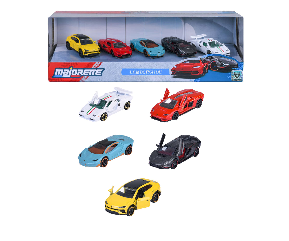 Majorette Lamborghini 5-Piece Giftpack | Die-Cast Model Car Set