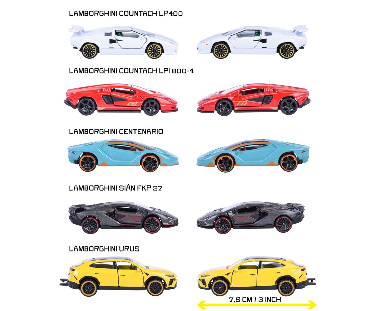 Majorette Lamborghini 5-Piece Giftpack | Die-Cast Model Car Set