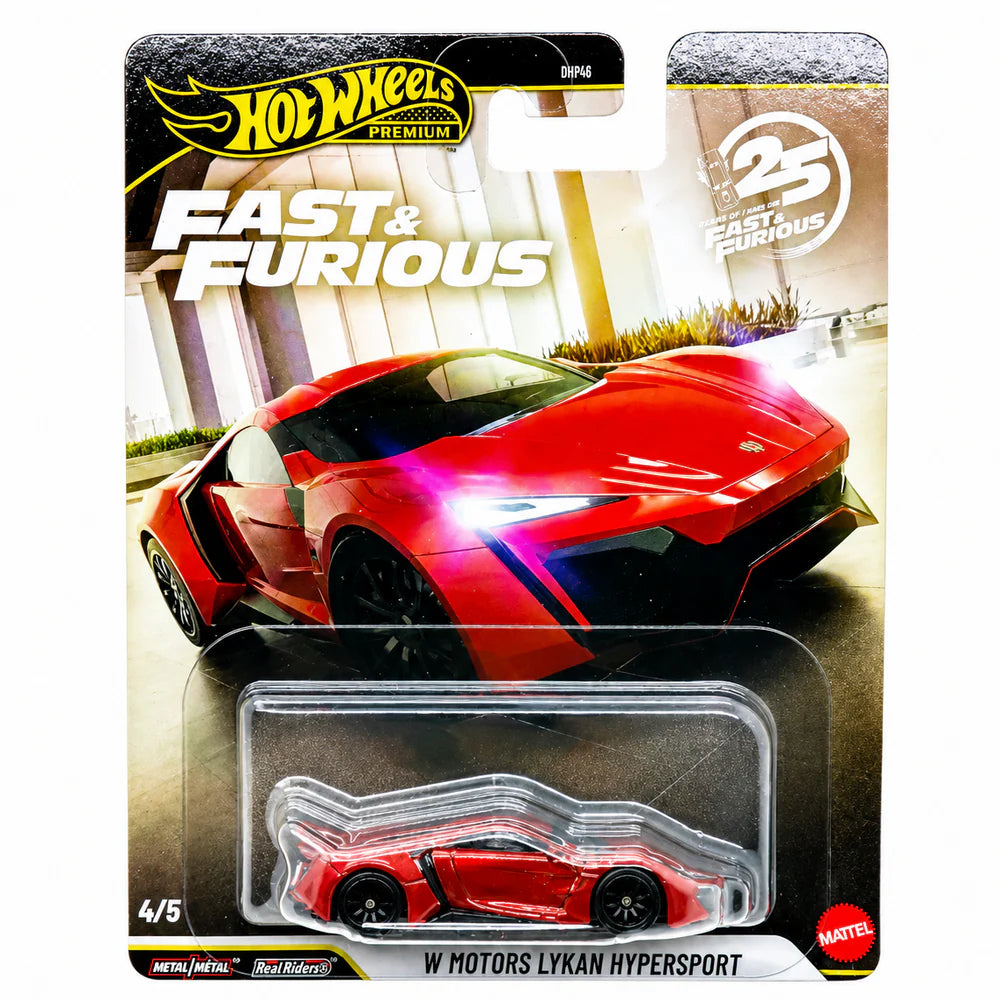 Hot Wheels Premium Fast & Furious W Motors Lykan HyperSport – 1:64 Scale Die-Cast Model